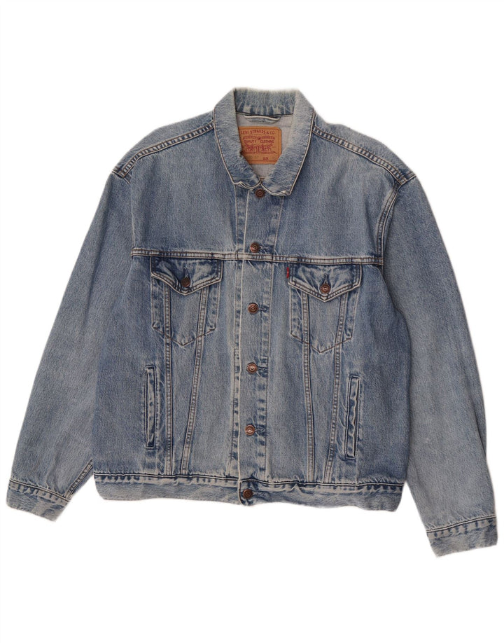 Giacca di jeans da uomo Levi's UK 42 XL cotone blu