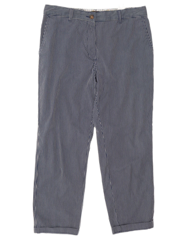 Marks & Spencer Dame Cropped Trousers UK 12 Medium W32 L25 Navy Blue