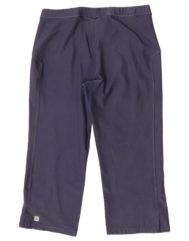 Nike Womens Capri Leggings UK 10/12 Medium  Navy Blue