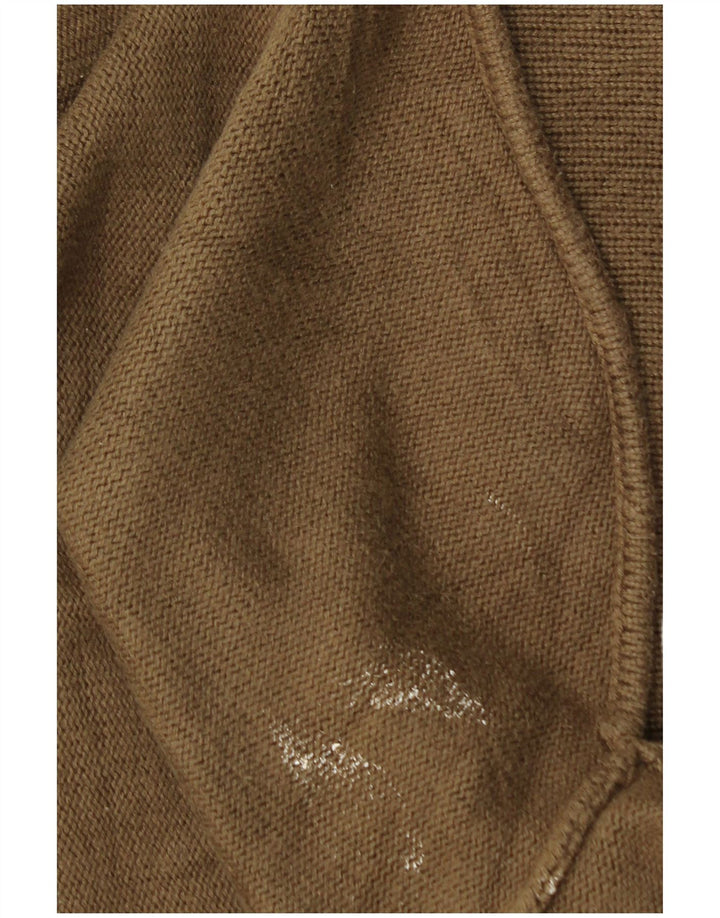Michael Kors Womens Boat Neck Jumper Sweater UK 14 Medium Khaki