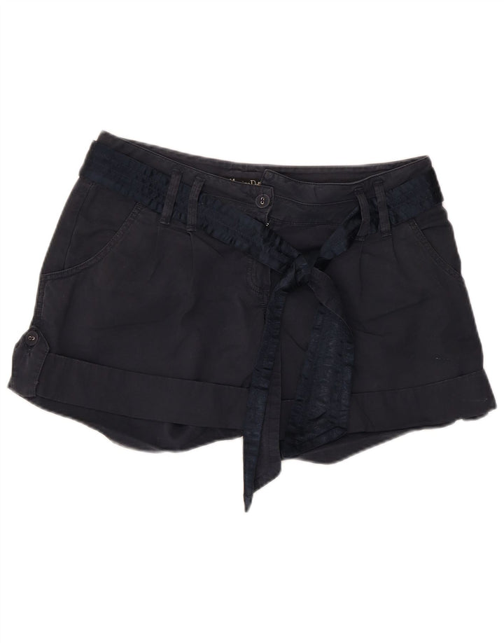 Massimo Dutti Womens Chino Shorts EU 40 Medium W30  Navy Blue Cotton