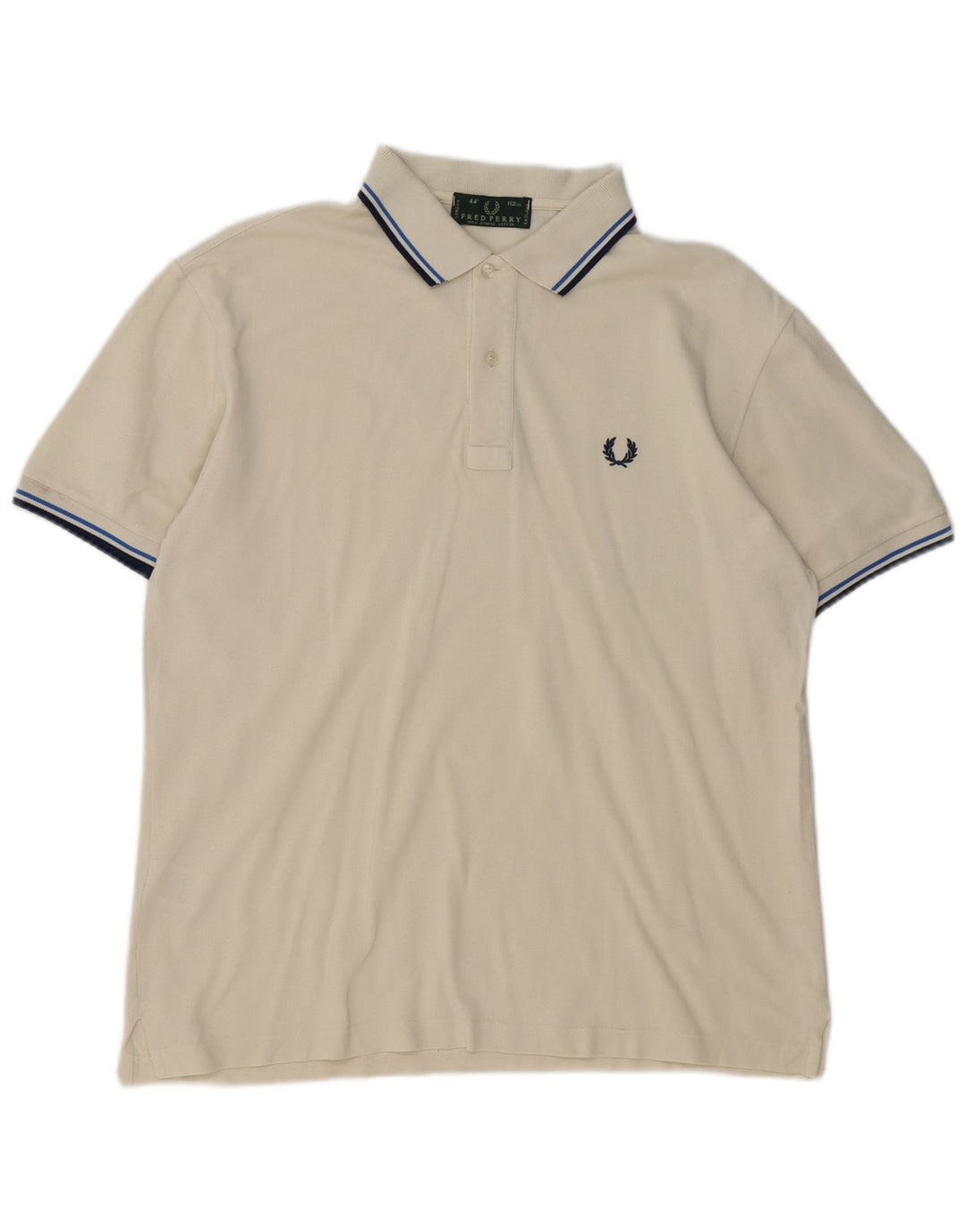 Fred Perry Herre poloshirt Medium hvid stribet bomuld