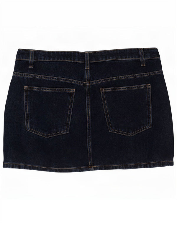 Fusta Mini Denim Zara Femei Medium W28 Bumbac Bleumarin