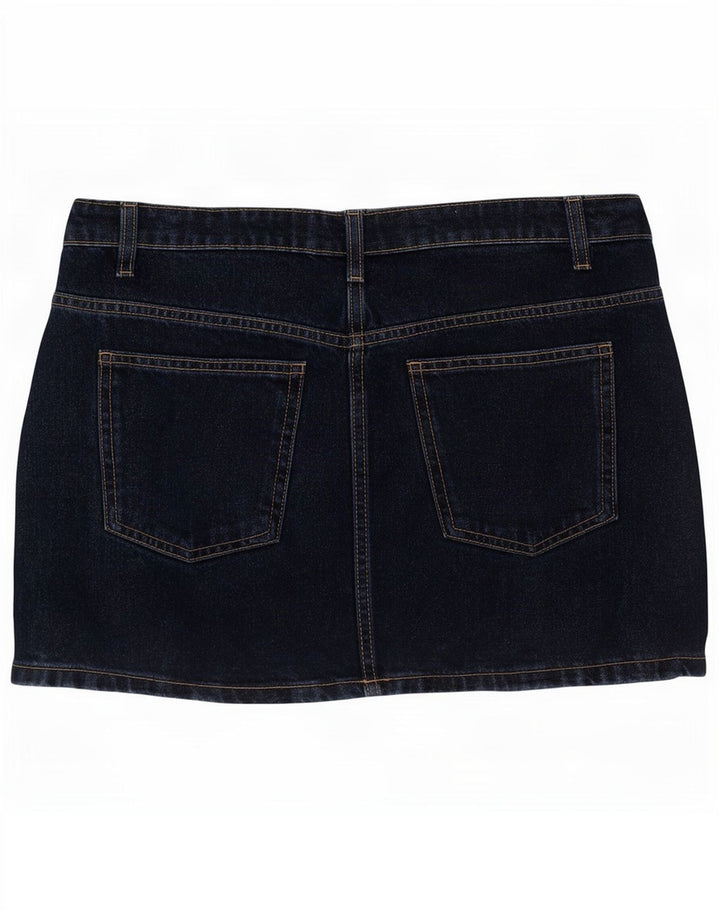 Zara Womens Mini Denim Skirt Medium W28 Navy Blue Cotton