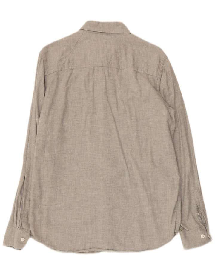 JACK & JONES Mens Slim Fit Shirt Medium Grey Cotton