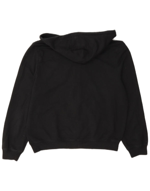 Calvin Klein Womens Graphic Zip Hoodie Sweater UK 10 Small Black Cotton