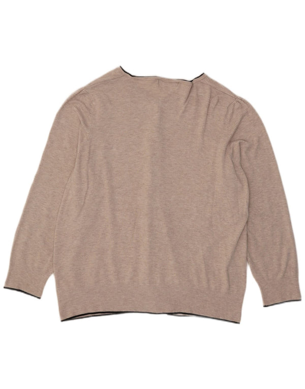 Marks & Spencer Dame Cardigan Sweater UK 24 4XL Beige Viscose