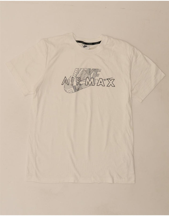 NIKE Mens Graphic T-Shirt Top Medium White Cotton Vintage Nike and Second-Hand Nike from Messina Hembry 
