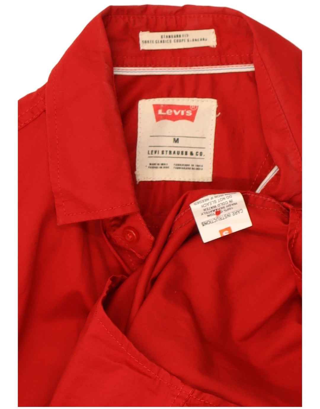Levi's Chemise Coupe Standard Homme Rouge Moyen Coton