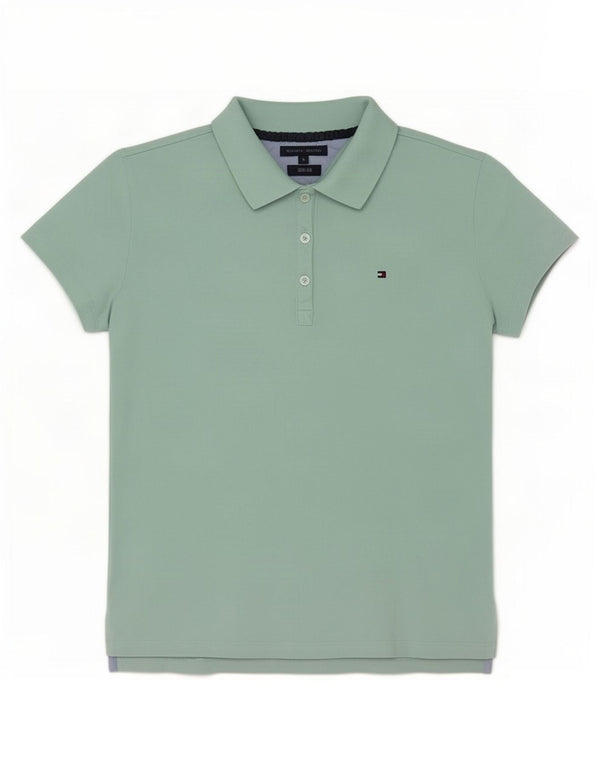 Tommy Hilfiger Polo Slim Fit para Mujer UK 12 Medium Turquesa