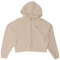 Suéter feminino PUMA com capuz e zíper oversized UK 10 pequeno algodão branco