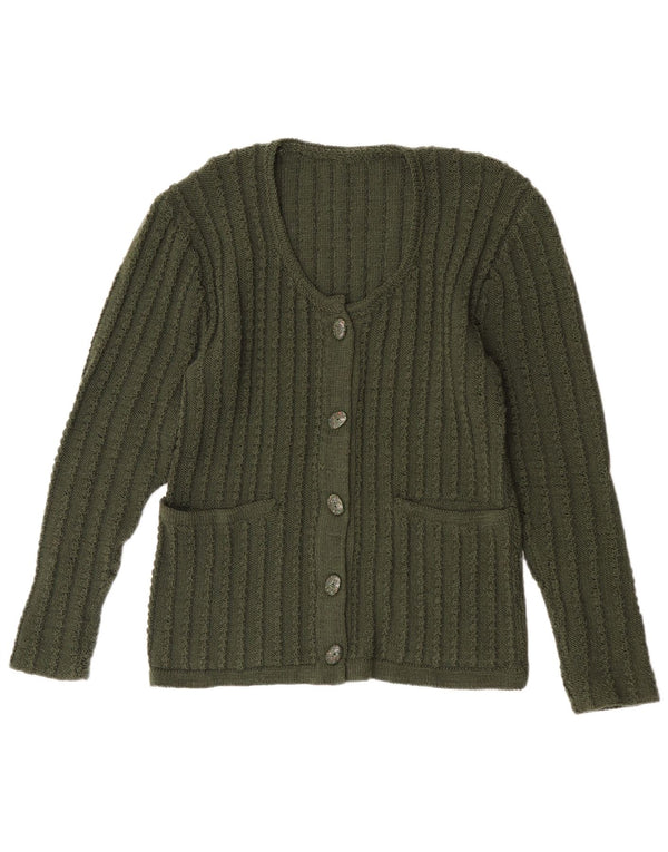 Vintage Damen Cardigan Pullover UK 14 Mittelgrün