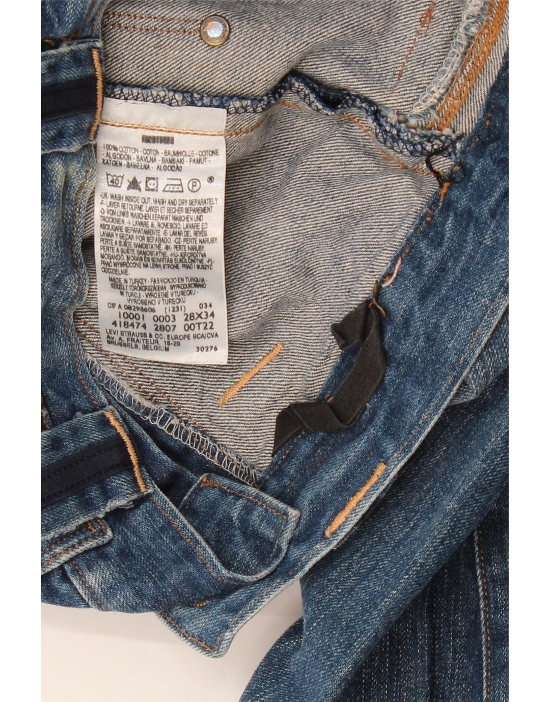Levi's Damen Slim Jeans W28 L34 Blaue Baumwolle