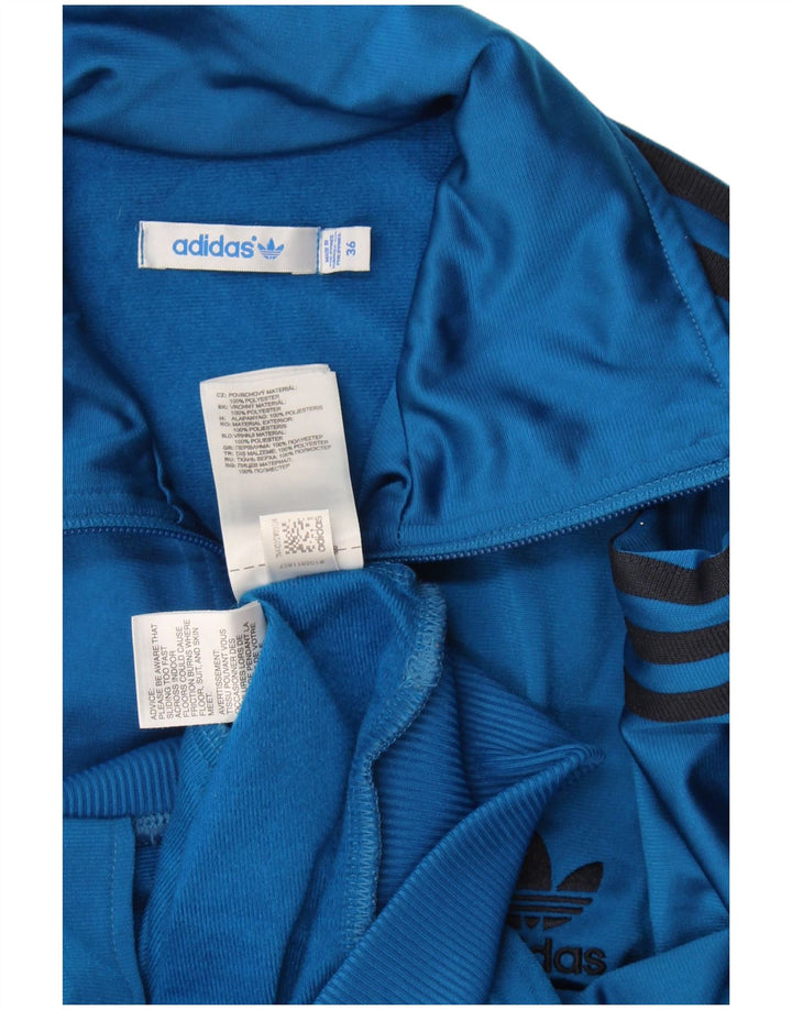 Jachetă de top pentru trening grafic Adidas pentru femei EU 36 Poliester albastru mic