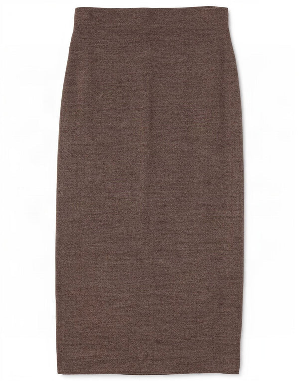 Gonna midi a vita alta da donna Zara piccola W26 in cotone marrone