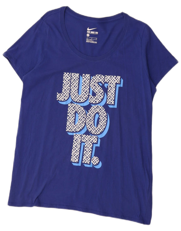 Camiseta Nike masculina gráfica top grande algodão azul