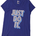 T-shirt grafica da uomo Nike Top grande in cotone blu