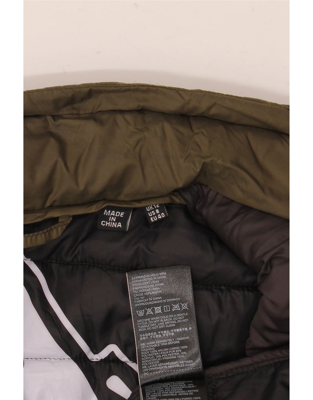 Женская стеганая куртка Superdry UK 12, средний хаки, нейлон