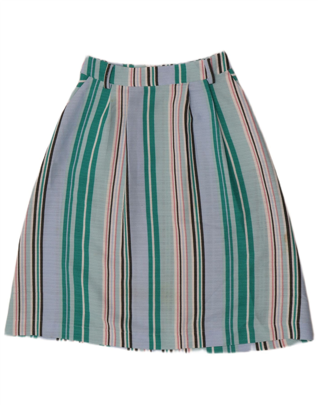 Oasis A-line nederdel til kvinder UK 10 Small W27 blå stribet polyester