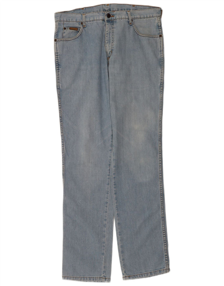 Wrangler Mens Texas Straight Jeans W36 L34 Blue Cotton