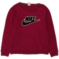 Felpa con grafica Nike da donna, maglione UK 14, cotone rosa medio