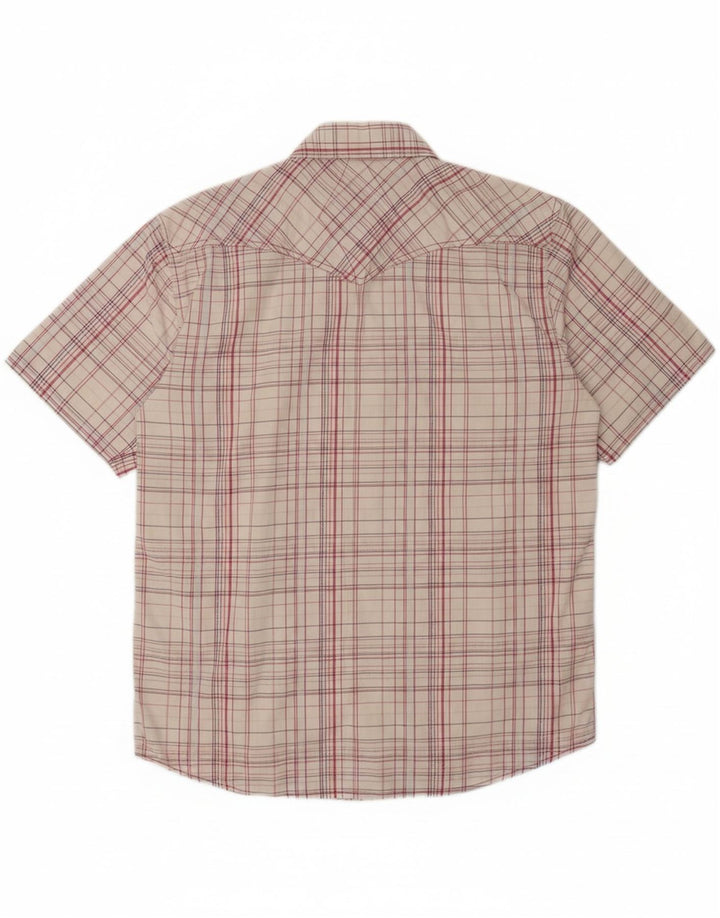 WRANGLER Mens Short Sleeve Shirt XL White Check Cotton Vintage Wrangler and Second-Hand Wrangler from Messina Hembry 