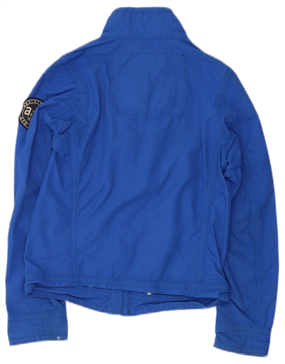 Abercrombie & Fitch Bomberjacke für Jungen, 7–8 Jahre, groß, blaues Nylon