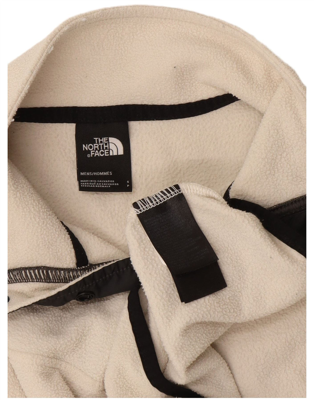 Maglione in pile da uomo The North Face con bottone e collo piccolo in poliestere bianco