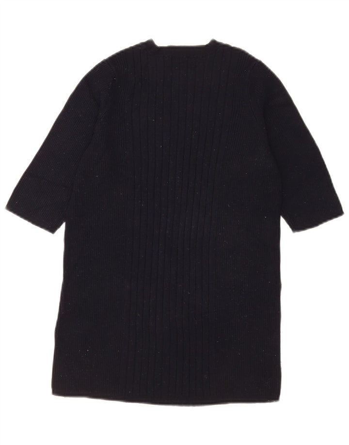 Marks & Spencer Womens Boat Neck Jumper Sweater UK 12 Medium Navy Blue