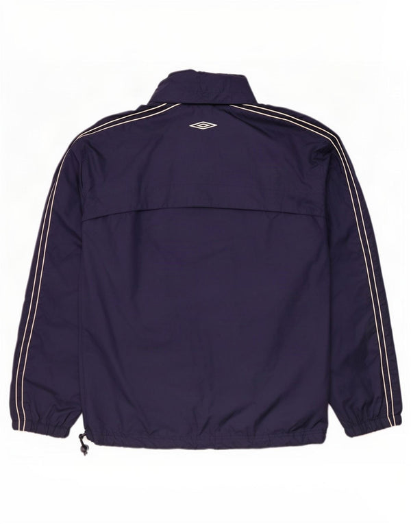 Umbro Mens Hooded Rain Jacket UK 38/40 Medium Navy Blue Nylon