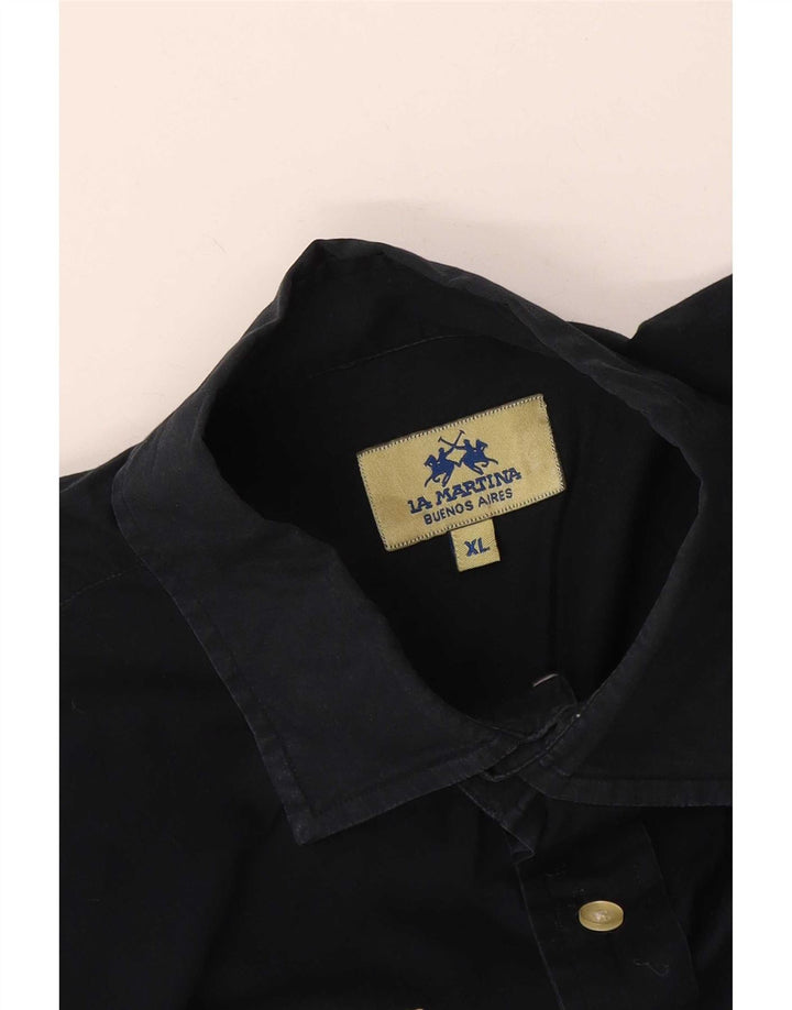 Camicia grafica da uomo La Martina XL Blu navy