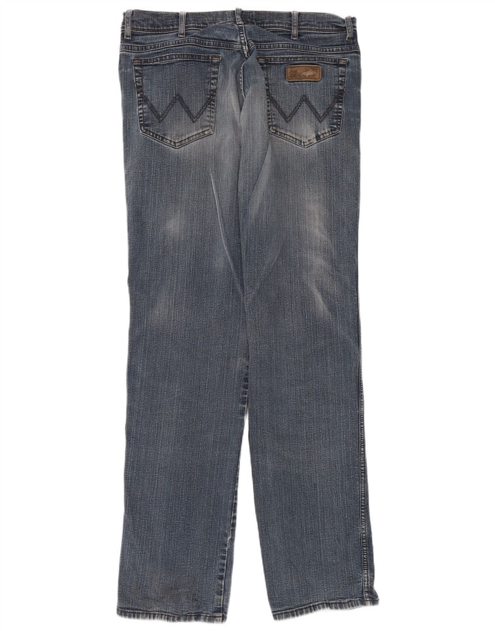 Wrangler Mens Texas Straight Jeans W36 L36 Blue Cotton