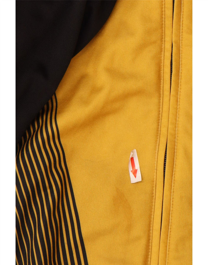 Adidas Boys Tracksuit Top Jacket 15-16 Years  Yellow Geometric Polyester