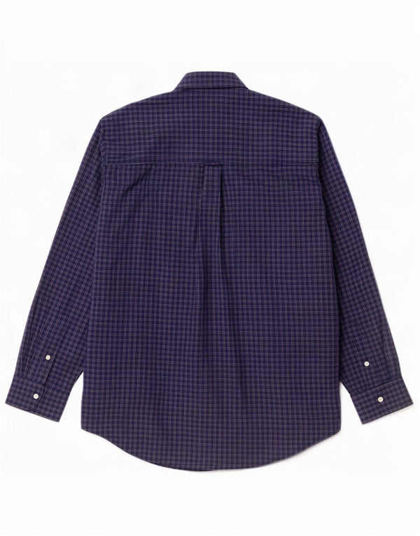 Chaps Camisa de fácil cuidado para hombre XL Algodón a cuadros azul marino