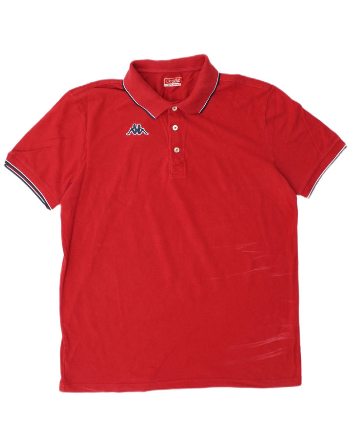 KAPPA Mens Polo Shirt 2XL Red Cotton