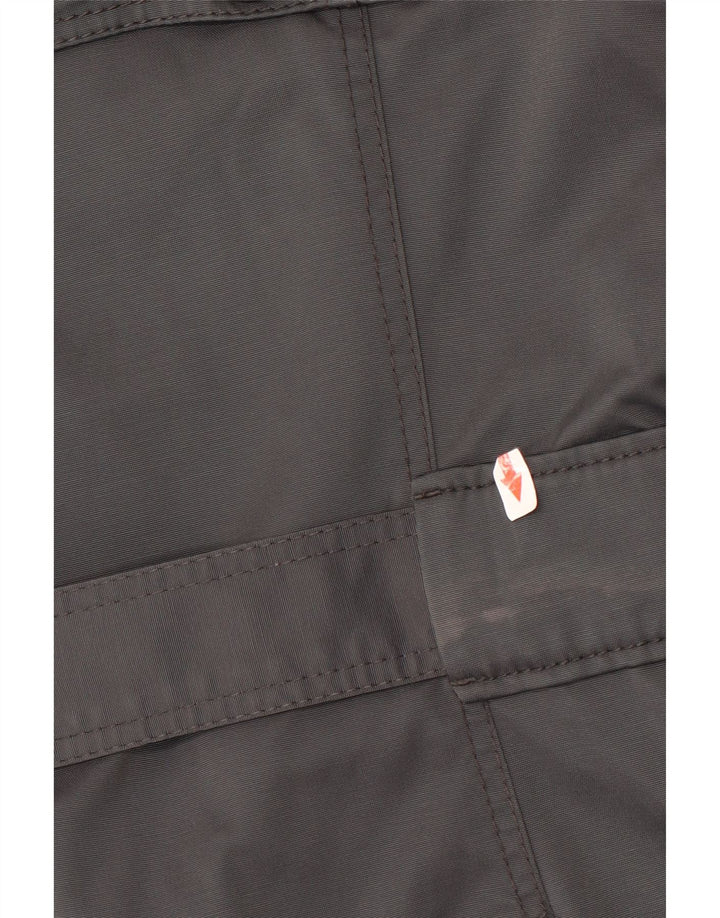 Zara Damen Kurzer zweireihiger Trenchcoat UK 14 Mittelgraue Baumwolle