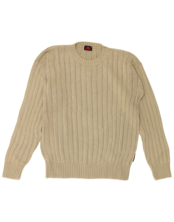 Maglione Kappa da uomo girocollo in cotone beige medio