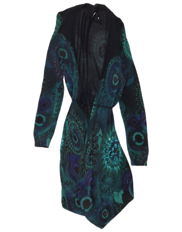 Pulover cardigan cu paragate Desigual pentru femei, mare, bleumarin, cachetele
