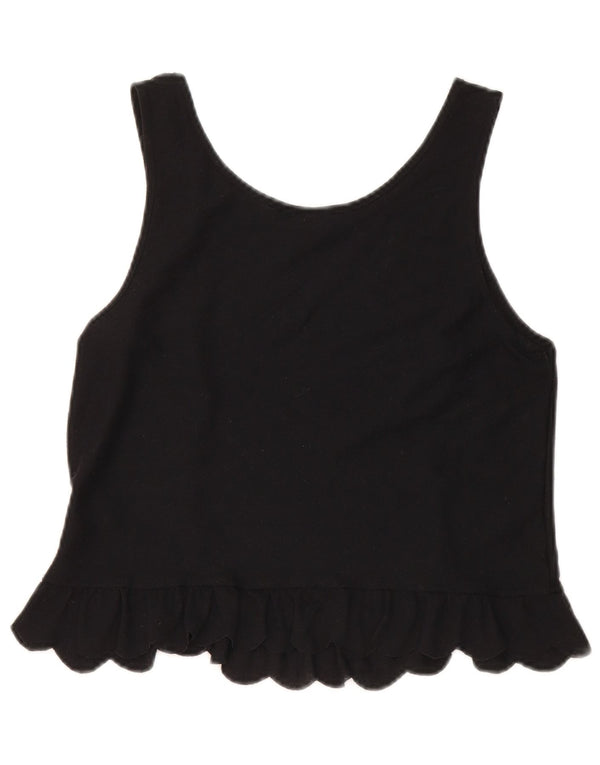 Topshop Damen-Trägershirt UK 8 Small Schwarz Polyester