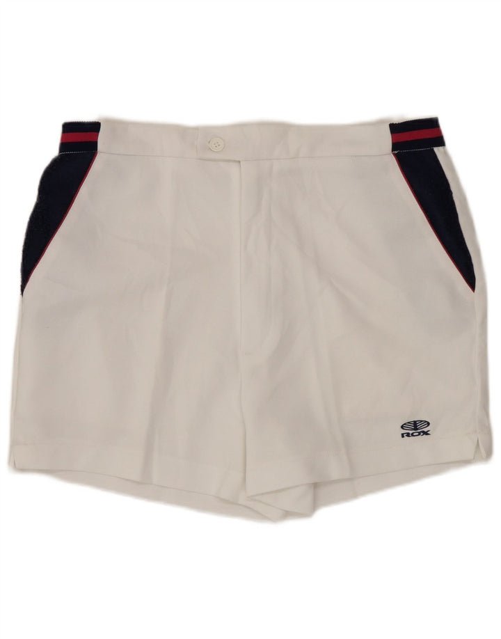 ROX Womens Chino Shorts Medium W30  White Colourblock Polyester