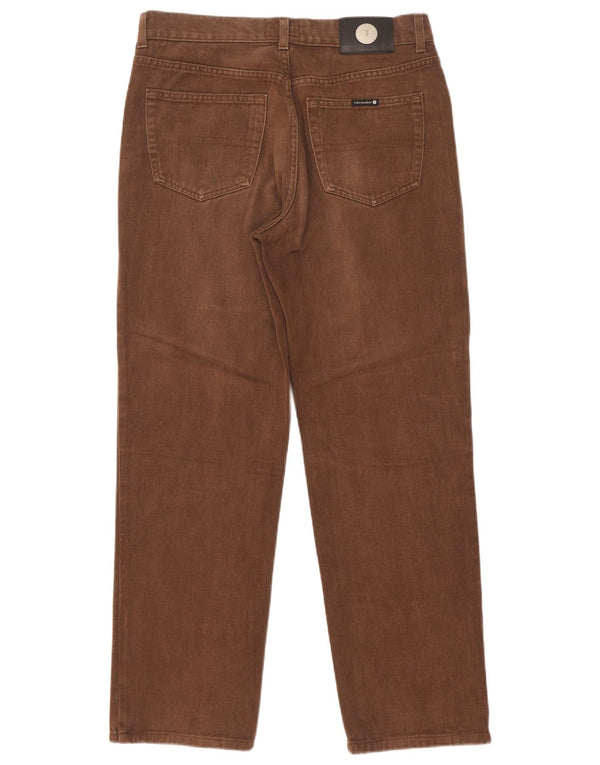 Jeans Straight Uomo Trussardi W33 L30 Cotone Marrone