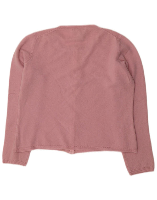 L.K. Bennett Dame Cardigan Sweater UK 16 Large Pink Cashmere