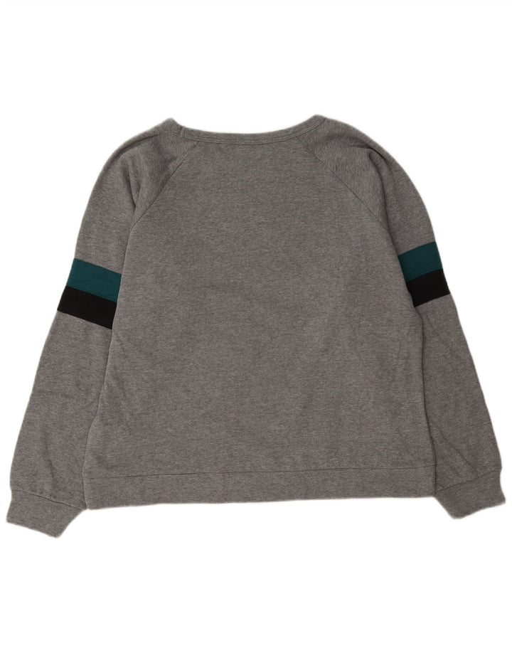 NFL Womens Philadelphia Eagles Sweatshirt Jumper UK 16 Large Grey