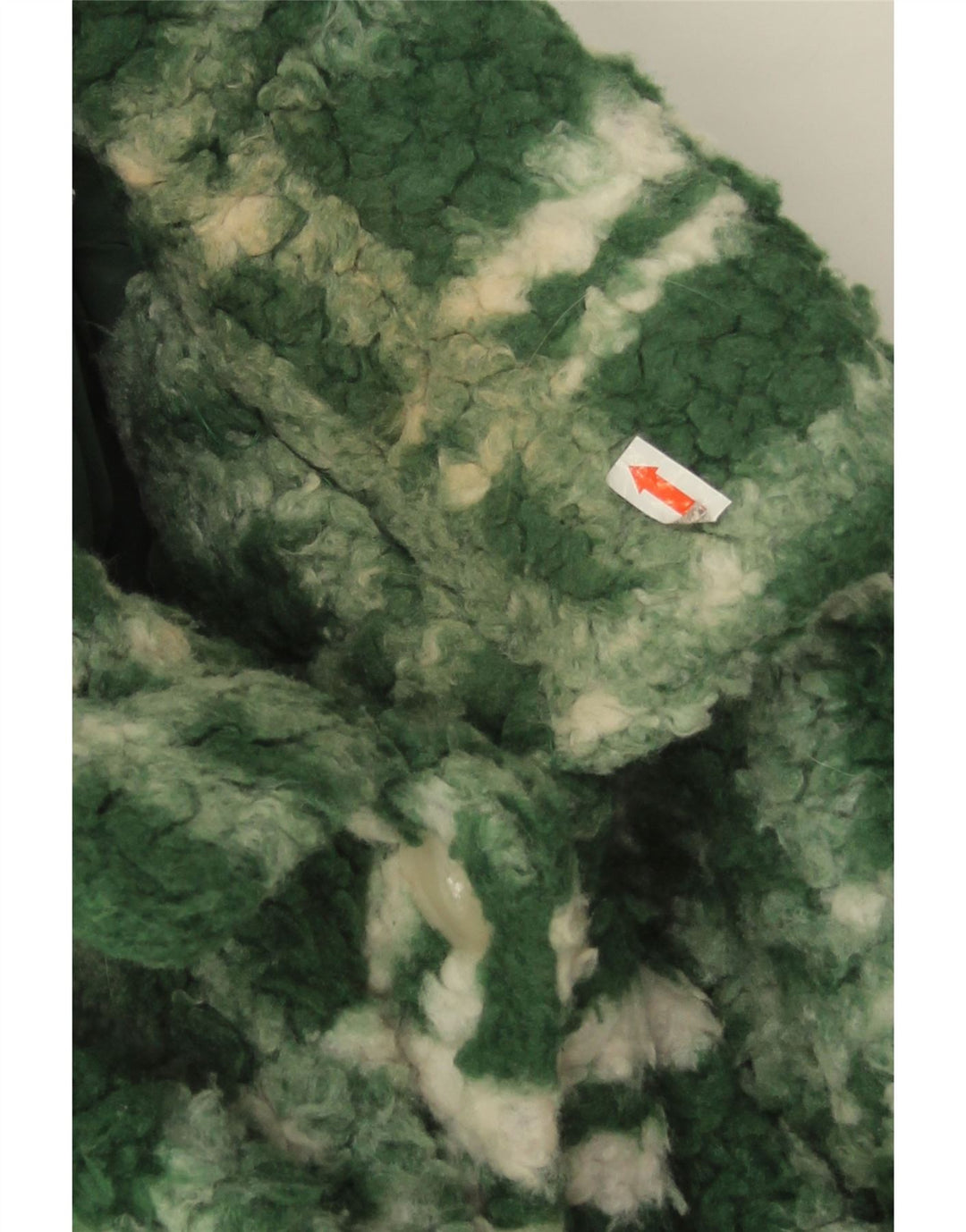 Zara Mujer Chaqueta Polar Extragrande UK 40 Poliéster A Cuadros Verde Grande