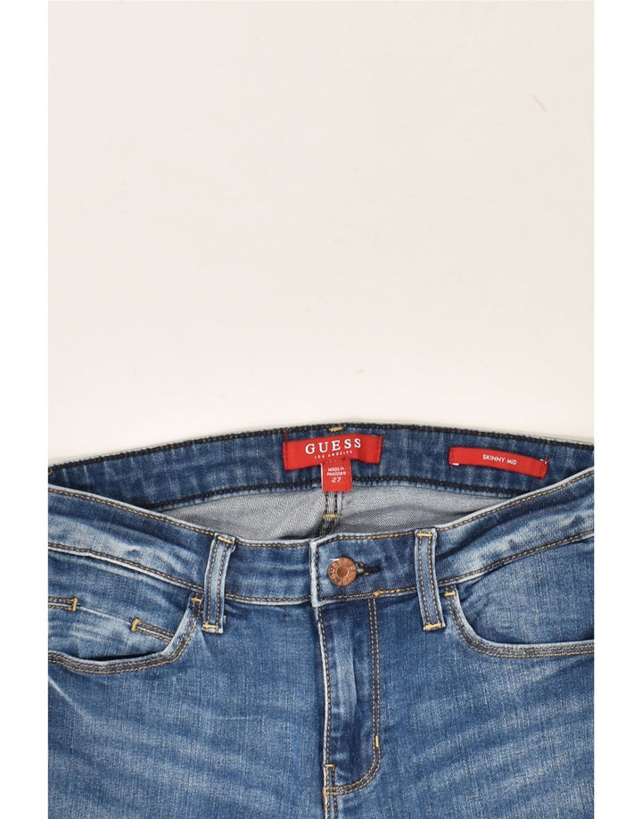 GUESS Womens Skinny Jeans W27 L26 Blue Cotton | Vintage Guess | Thrift | Second-Hand Guess | Used Clothing | Messina Hembry 