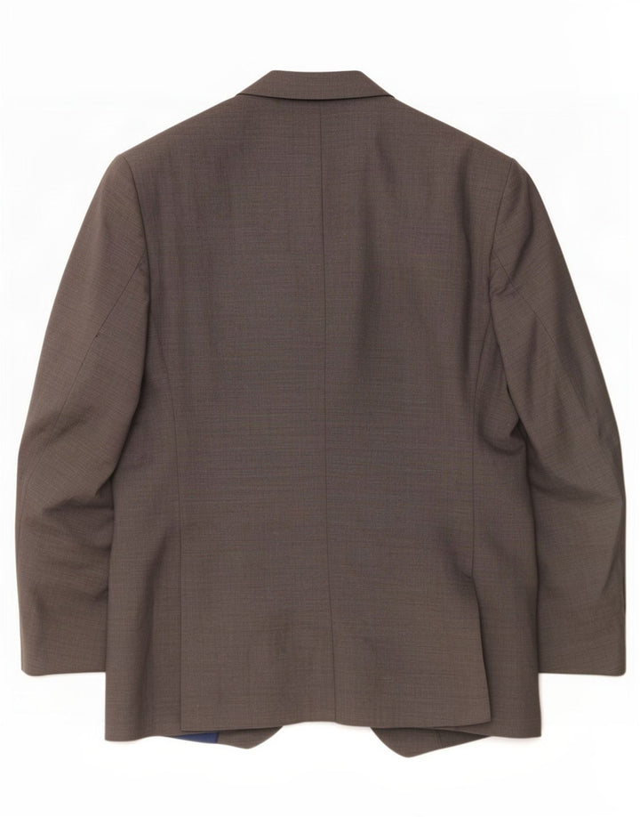 Jachetă pentru bărbați Marks & Spencer, croită, cu 2 nasturi, UK 46 XL, lână gri