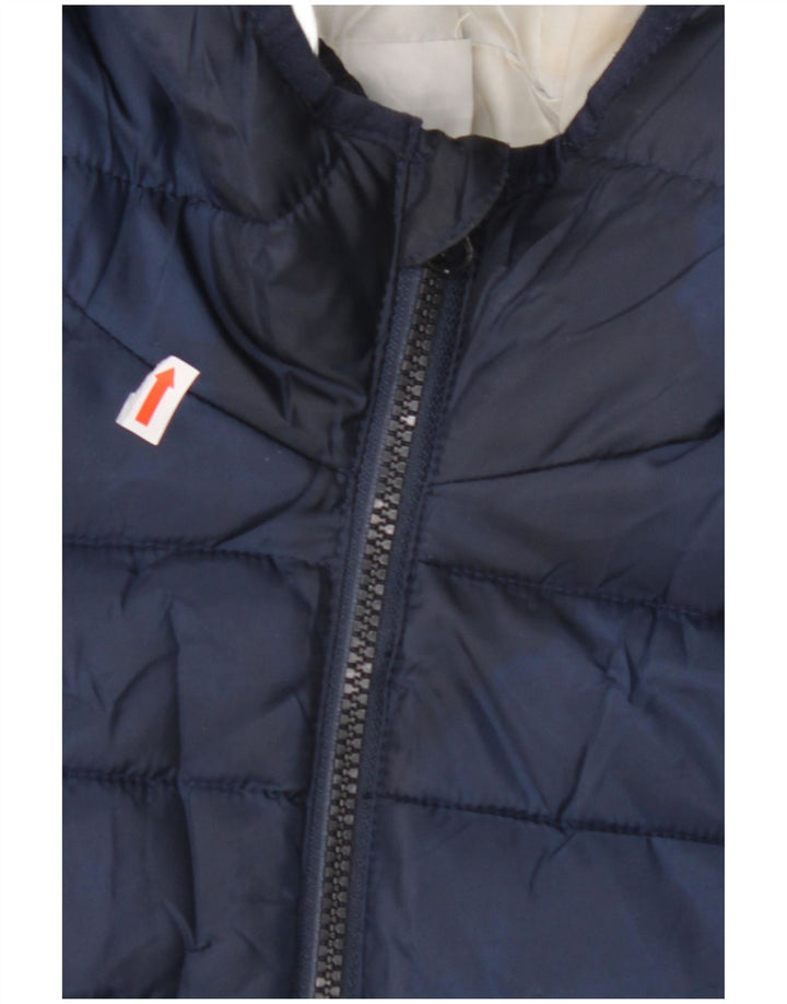 JACK & JONES Giacca imbottita con cappuccio da uomo UK 40 Large Blu Navy Poliestere