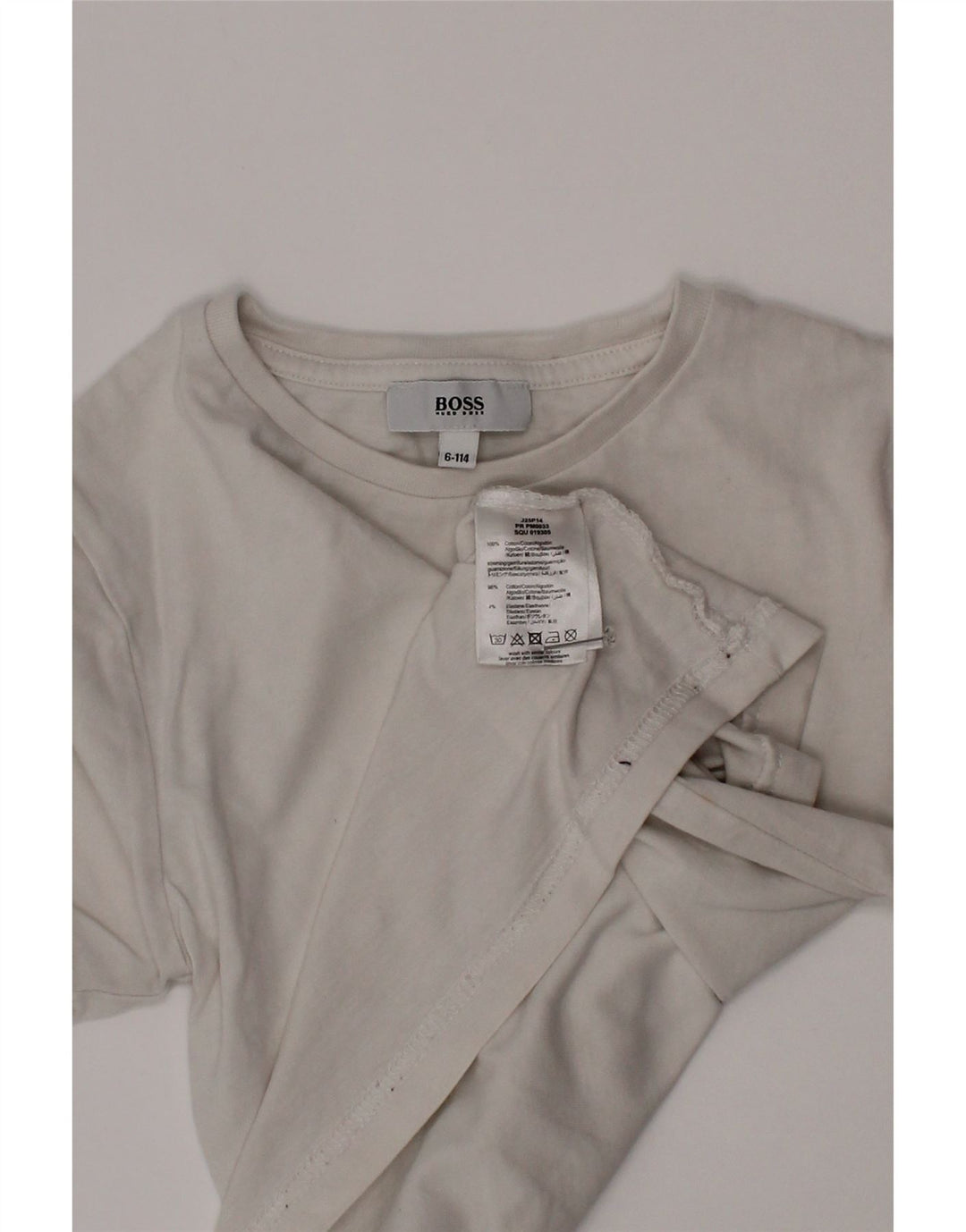 Hugo Boss Boys T-Shirt Top 5-6 Years White Cotton