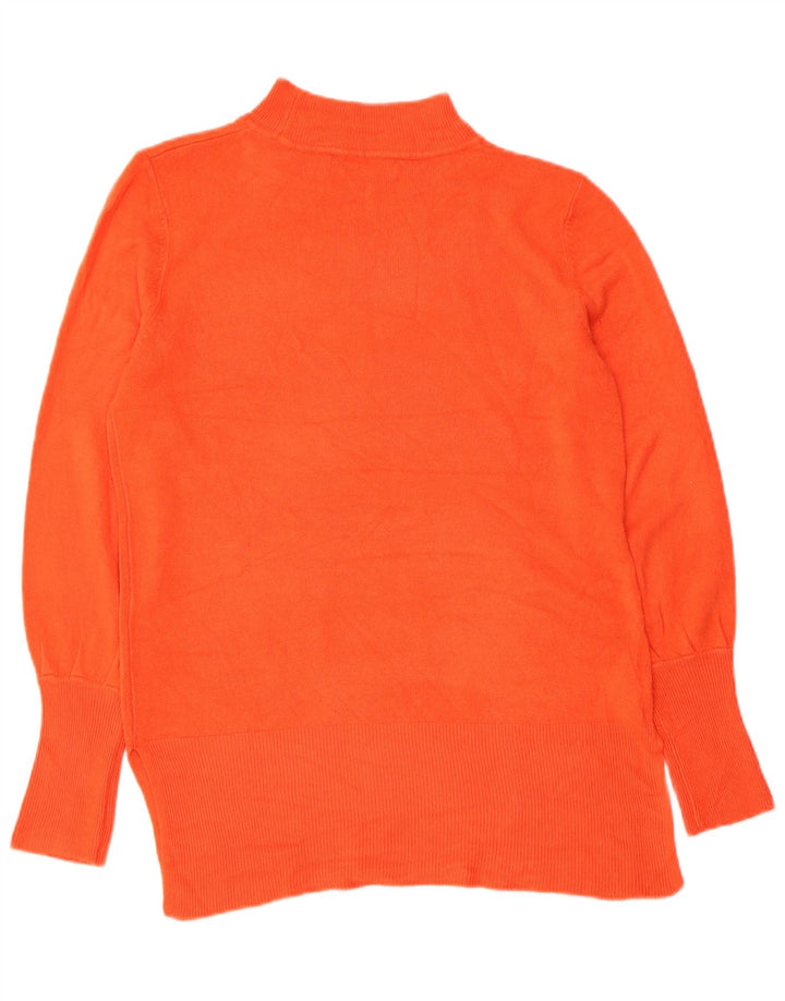 Marks & Spencer Womens Turtle Neck Jumper Sweater UK 14 Medium Orange