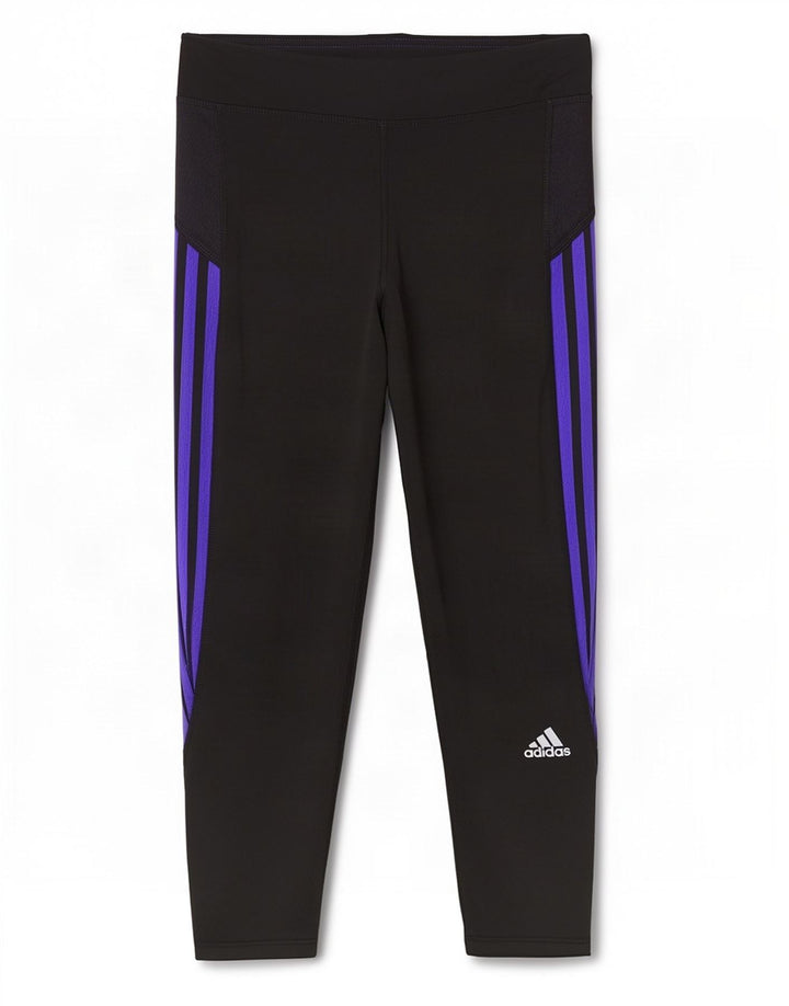 Adidas Γυναικείο κολάν Capri Climalite UK 14 Μεσαίου Μαύρου Πολυεστέρα